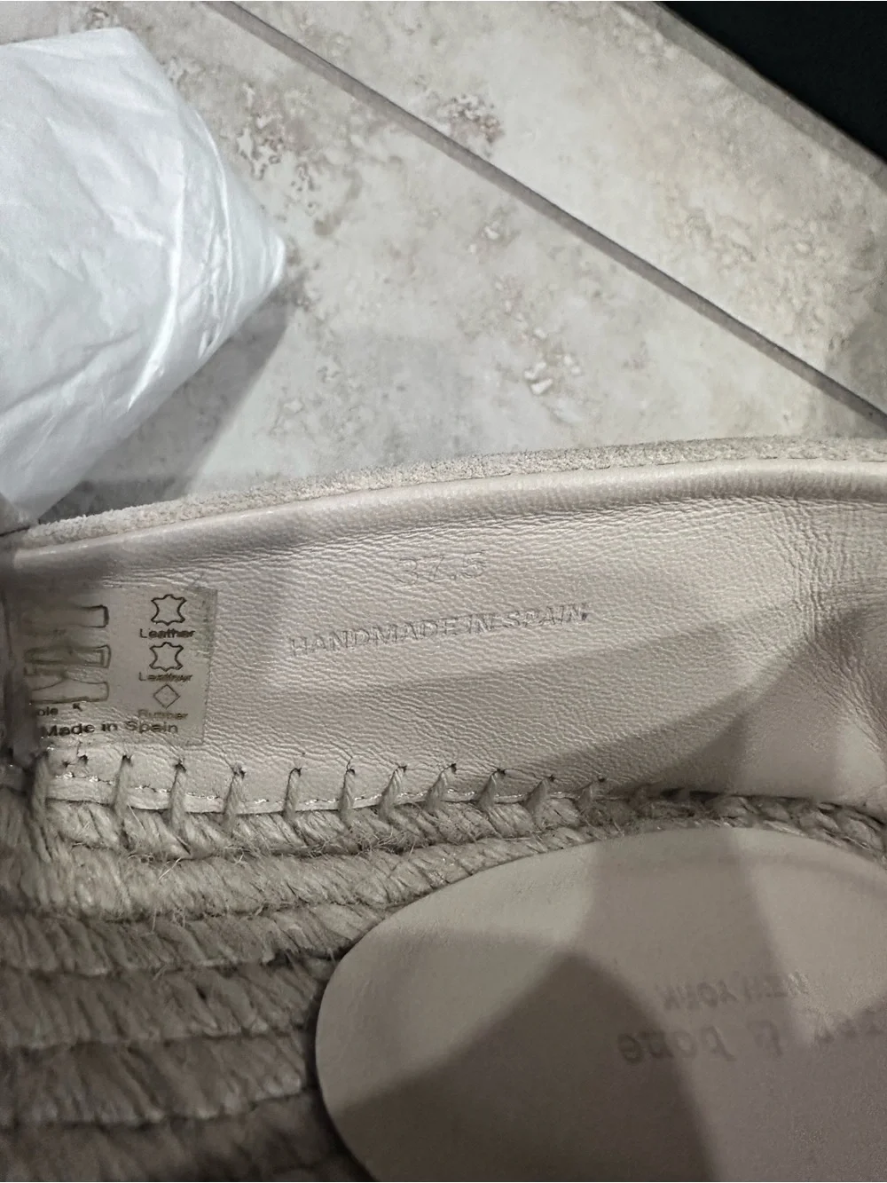 rag & bone Women’s Slip-On Espadrilles - Beige Suede Size 37.5/US 6.5 Brand New